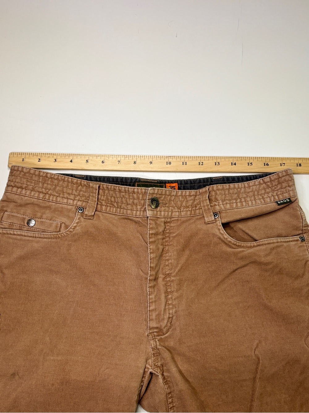 Howler Bros Frontside 5-Pocket Corduroy Pants Brown 35x32 - Picture 6 of 9